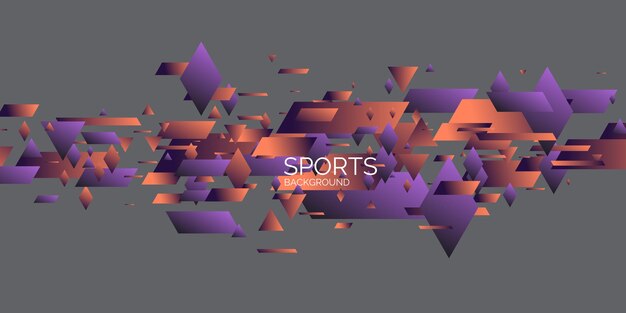 Abstract geometric background sports poster with geometric figures