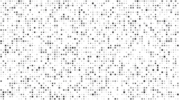 Abstract geometric background of squares. Grey pixel background with empty space. Vector illustration.