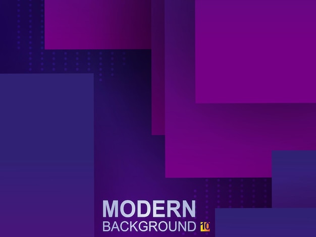 Abstract geometric background squares with shadow and gradient of blue and purple hue