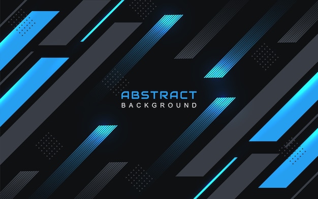 Vector abstract geometric background with black and blue stripe line