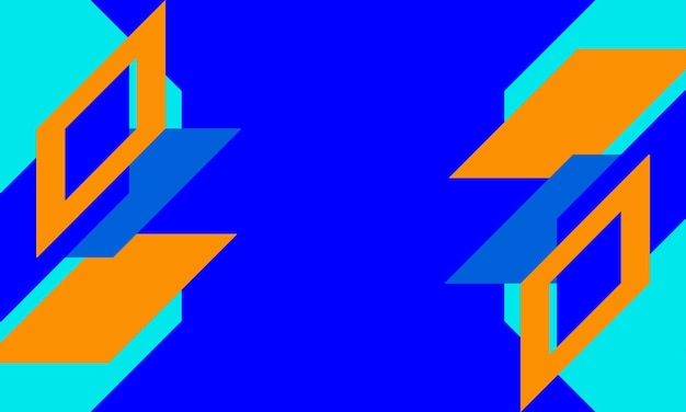 Abstract geometric background with blue and orange colors modern colorful abstract background