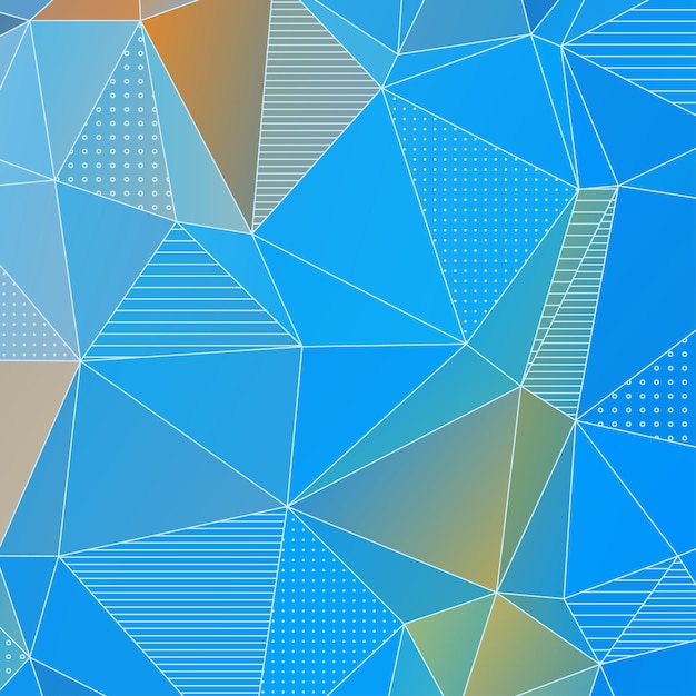 Abstract geometric background with blue triangles