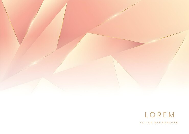 Vector 금색과 오렌지색 그라디언트가 있는 추상적인 기하학적 배경