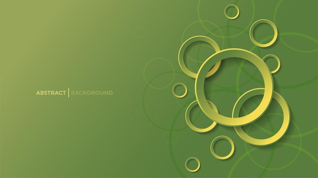 Abstract geometric background with green gradient circle background