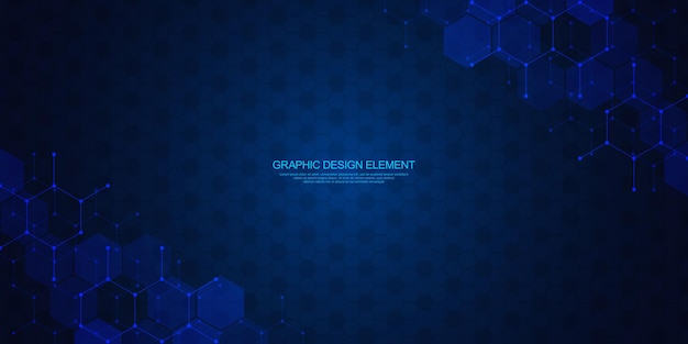 Abstract geometric background with hexagons pattern