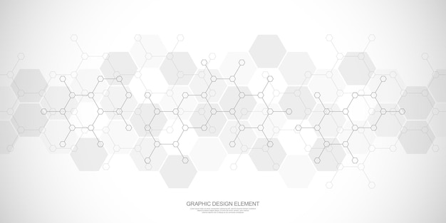 六角形のパターンと抽象的な幾何学的な背景