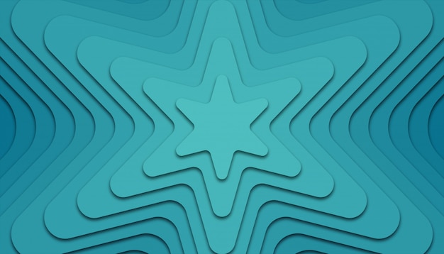 Vector abstract geometric background with paper cut shapes