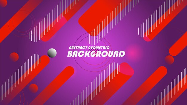 Abstract geometric background with purple background and red geometric motif for background design