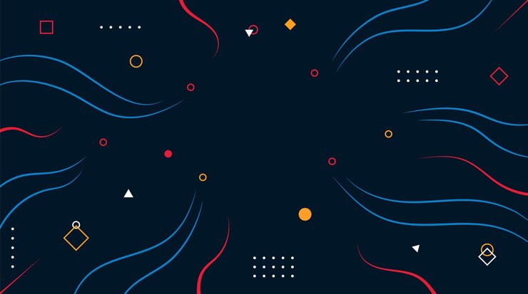 Vector abstract geometric background with waves line