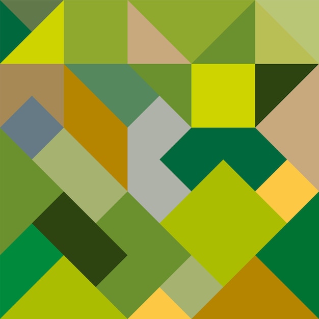 デザインと装飾のための黄緑色の色調の抽象的な幾何学的な背景xA