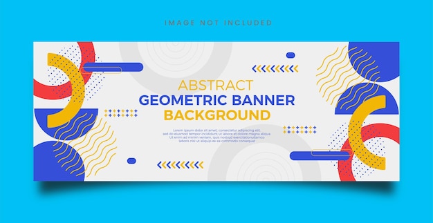 Abstract geometric banner template