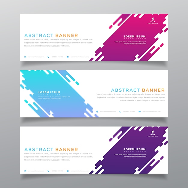Vector abstract geometric banner.