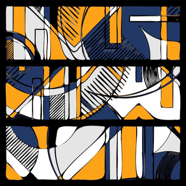 Set di banner geometrici astratti