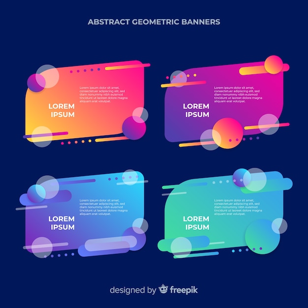 Abstract geometric banners template