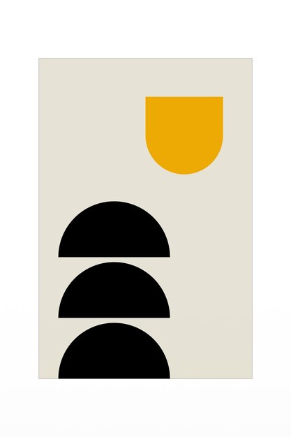 Abstract geometric bauhaus wall art decoration poster