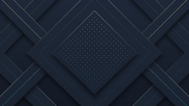 Abstract Geometric Black Paper Cut Background