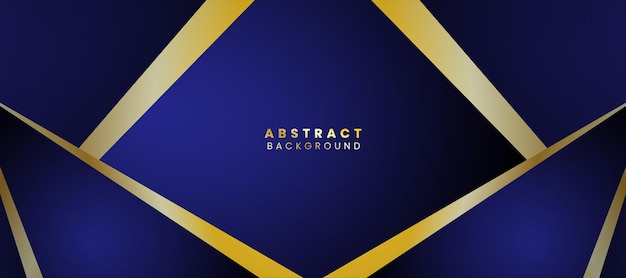 Abstract geometric blue and gold background vector illustration