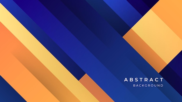 ベクトル ビジネス企業バナー背景プレゼンテーションなどの抽象的な幾何学的な青オレンジ色の背景 premiumベクター