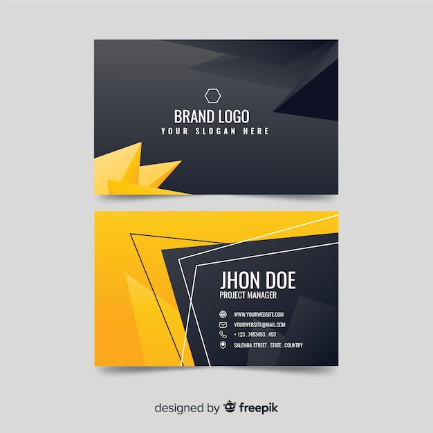 Vector abstract geometric business card template collection