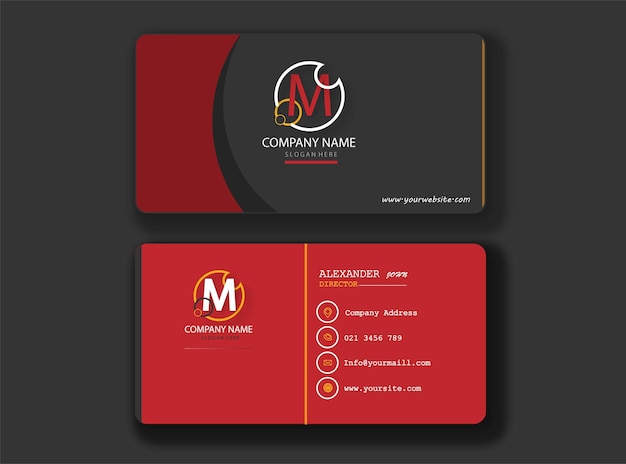 Abstract geometric business card template