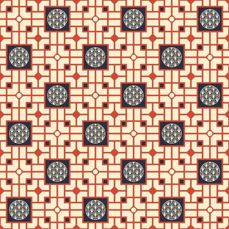 Vector abstract geometric chinese oriental pattern