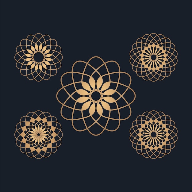 Abstract geometric circle elements set vector