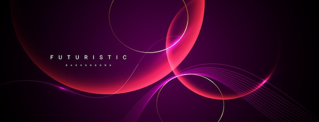 Abstract geometric colorful circular glossy element design background