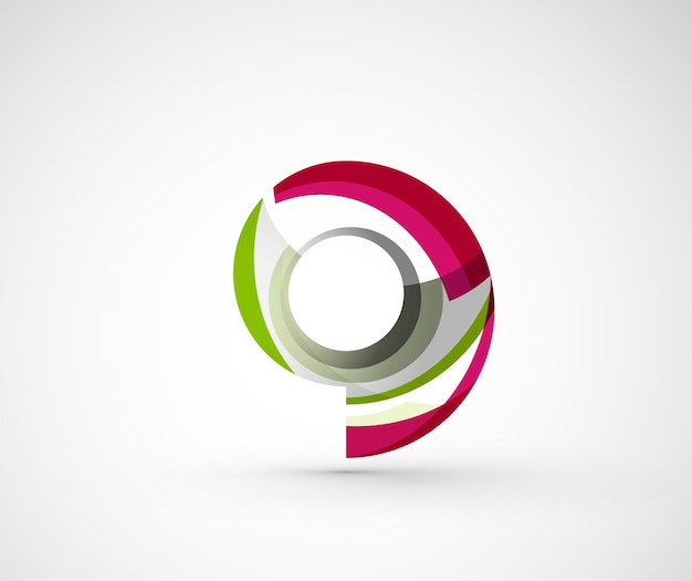 Абстрактный геометрический круг с логотипом компании