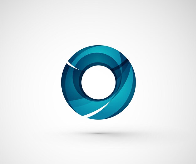 Абстрактный геометрический круг с логотипом компании