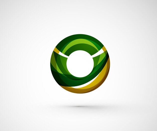 Abstract geometric company logo ring circle