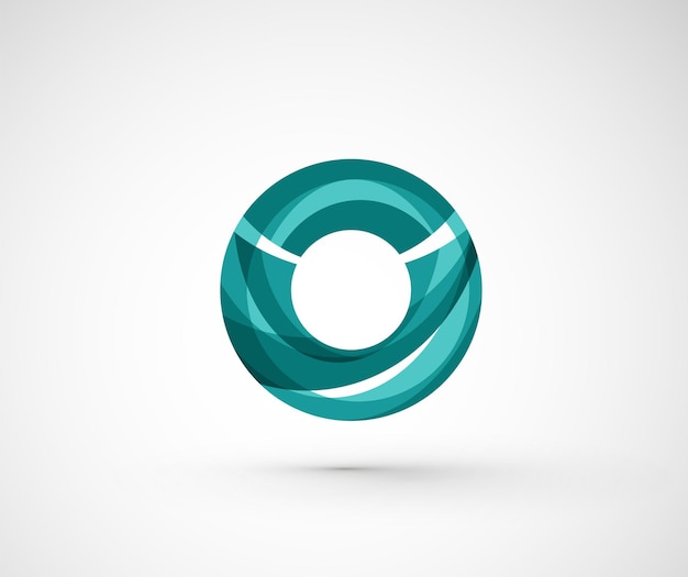 Abstract geometric company logo ring circle