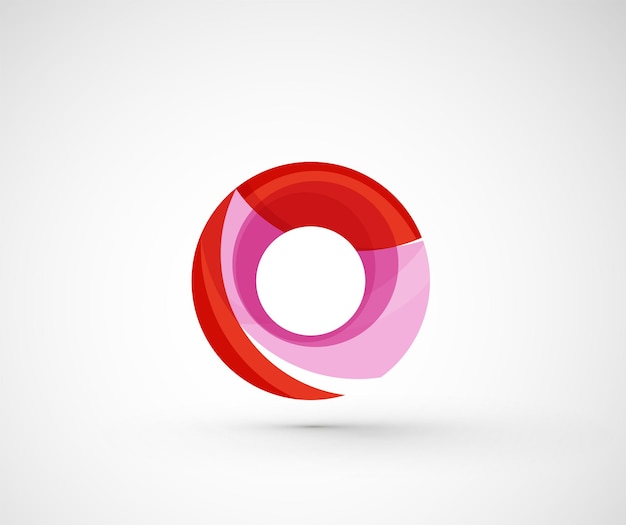 Vector abstract geometric company logo ring circle