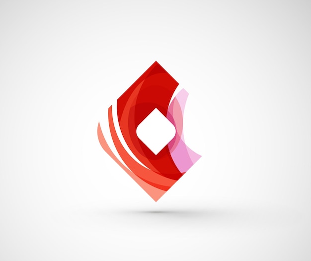 Abstract geometric company logo square rhomb