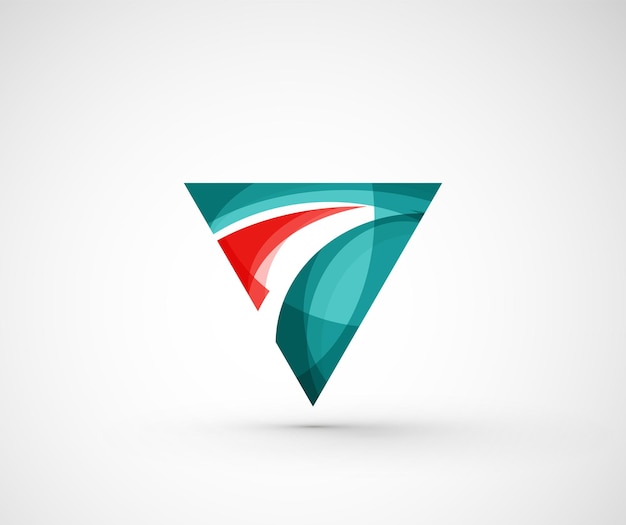 Vector abstract geometric company logo triangle arrow