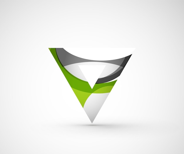 Vector abstract geometric company logo triangle arrow