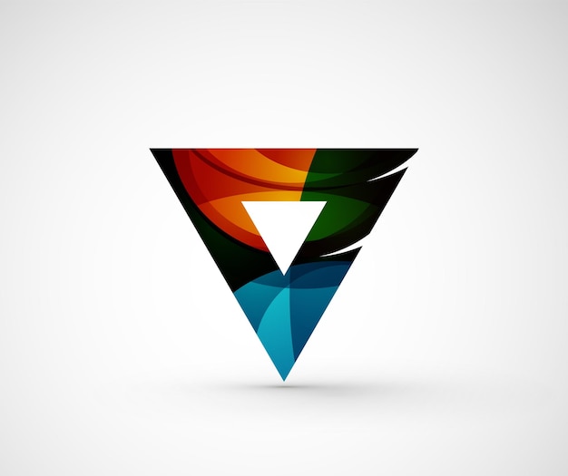 Vector abstract geometric company logo triangle arrow