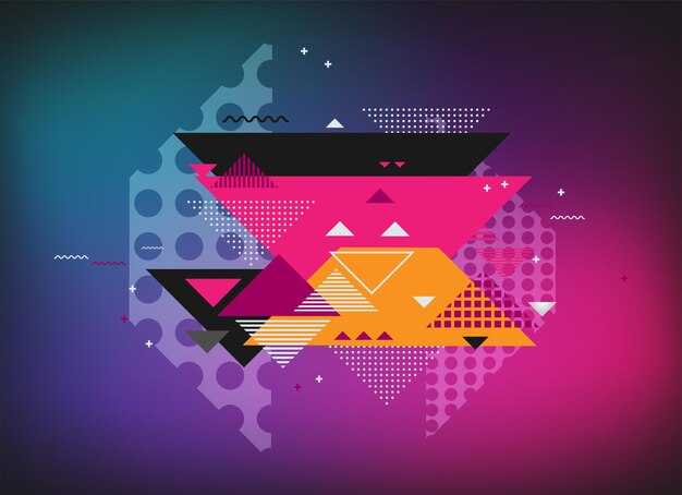 Abstract geometric composition forms modern background