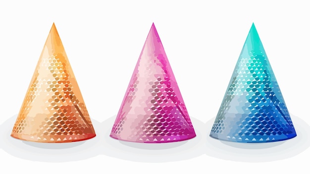 Abstract Geometric Cone Model with Triangle Mosaic Pattern