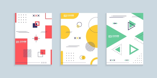 Abstract geometric cover design collection