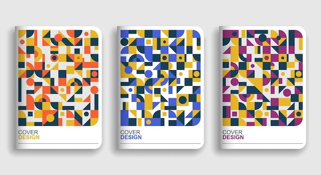 Vector abstract geometric cover design