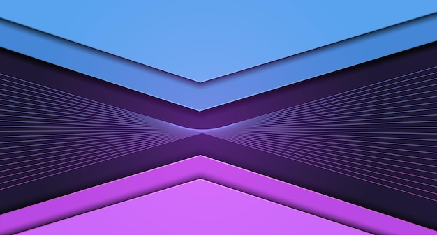 Абстрактный геометрический фон в стиле бумаги синего и фиолетового цветов