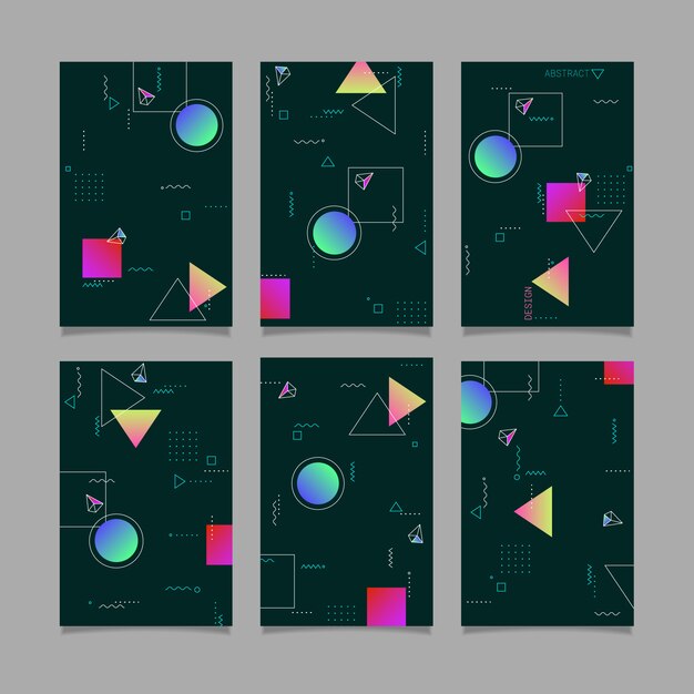 Vector abstract geometric design templates