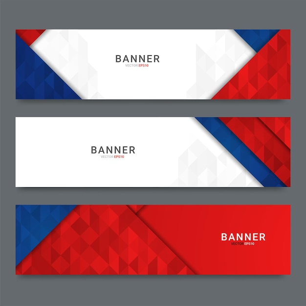 Abstract geometric design web banner template