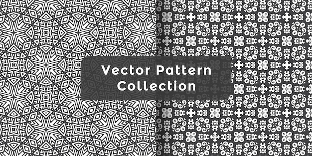 Vector abstract geometric easy seamless set creative vector symbols textures