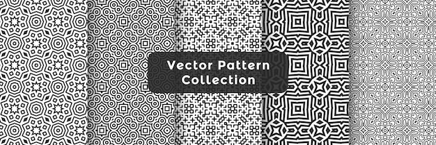 Vector abstract geometric easy seamless stylish pattern set random creative vector symbols textures