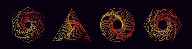 Elementi geometrici astratti. forme dinamiche universali, linee fluide.