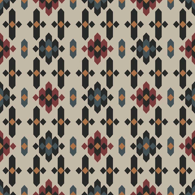 Abstract geometric ethnic fabric pattern