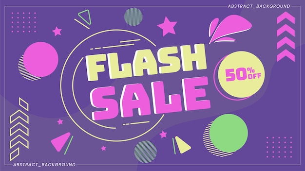 Abstract geometric flash sale background