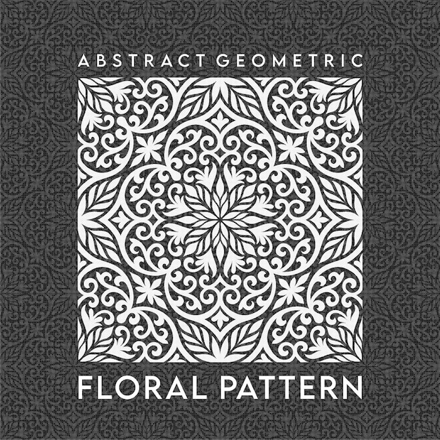 Vector abstract geometric floral pattern