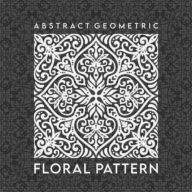 Vector abstract geometric floral pattern